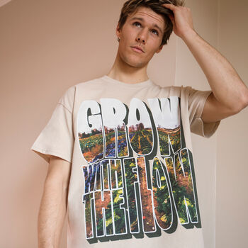 Grow With The Flow Men's Slogan T Shirt, 3 of 4