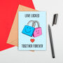Romantic Large Size Love Lock Card, thumbnail 2 of 2