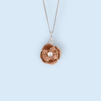 Tiny Poppy Necklace In 18ct Rose Gold Plated Silver, 5 of 12