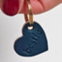 Bestie Leather Heart Keyring, thumbnail 6 of 8