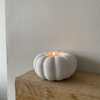 Concrete Pumpkin Tealight Holder, 3 of 5