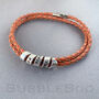 Personalised Secret Message Red Leather Bracelet, thumbnail 1 of 4