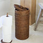 Marbury Brown Toilet Roll Holder With Lid, thumbnail 3 of 3