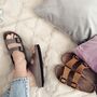 Leather Sandals With Memory Foam Insole, thumbnail 4 of 11