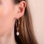 Rose Gold Mother Of Pearl Large Hoops, thumbnail 1 of 3