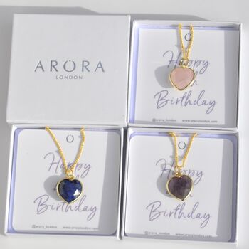 Dainty Crystal Heart Necklace Happy Birthday Gift For Her, 3 of 7