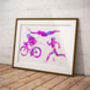 Womens Triathlon Sport Print, thumbnail 5 of 6
