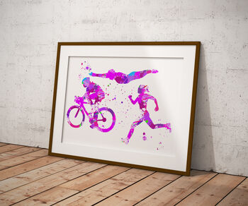 Womens Triathlon Sport Print, 5 of 6