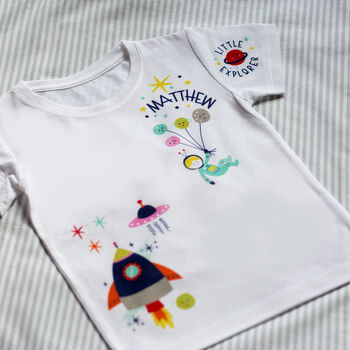 Children's Personalised Space Explorer T Shirt, 12 of 12