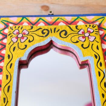 Yellow Indian Panel Mirror, 9 of 12