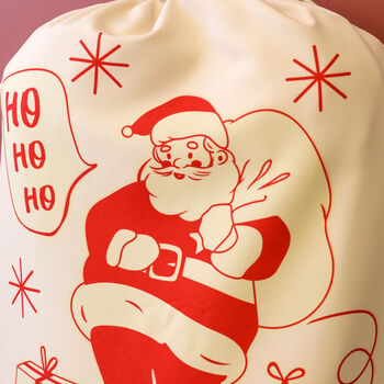 Personalised Red Santa Sack Gift For Kids Christmas Day, 4 of 4