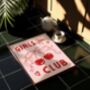 Girls Club Wall Art Print Pink Bows Cherries, thumbnail 6 of 10