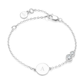Mother And Daughter Sterling Silver White Topaz Bracelet – Personalised Gemstone Keepsake, 2 of 4