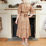 Zaria Silk Print Embroidered Dress 11, thumbnail 3 of 3