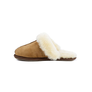 Tan Sheepskin And Suede Slippers, 3 of 7