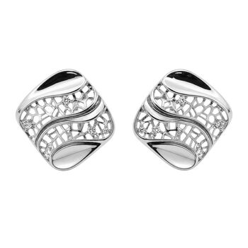 Square Wave Clip On Earrings, 2 of 4