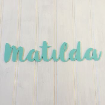 Personalised Acrylic Name Sign In Choice Of Colours, 5 of 10