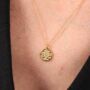 Polaris Coin North Star Pendant Necklace In Gold, thumbnail 8 of 10