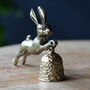Gold Leaping Hare Candle Snuffer, thumbnail 3 of 3