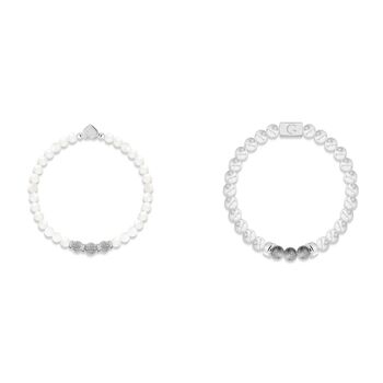 Bride And Groom Semi Precious Stones Bracelet Set, 2 of 3