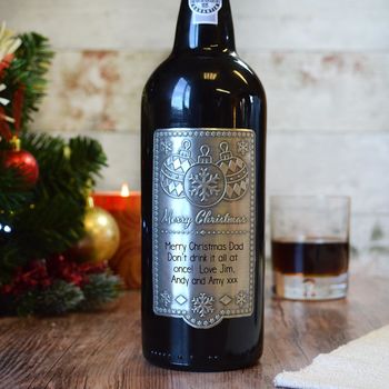 Personalised Lbv Port Bauble With Pewter Label, 2 of 6