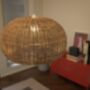 Handwoven Rattan And Steel Pendant Light, thumbnail 5 of 5
