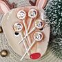 Personalised 'Merry Christmas' Snowman Small Lollipops, thumbnail 1 of 3
