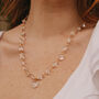 Gold Tone Quartz Heart Pendant Necklace, thumbnail 1 of 4