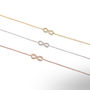 Small Infinity Bracelet Rose Or Gold Plated 925 Silver, thumbnail 7 of 10