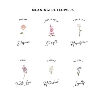 Meaningful Flowers Birthday Print, 7 of 8