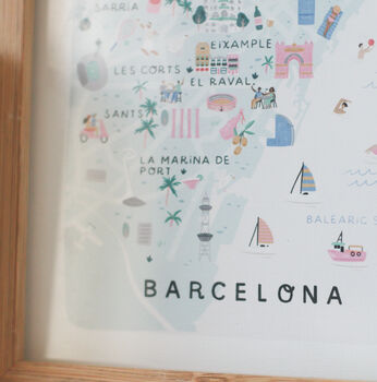 Barcelona Illustrated Map, 2 of 4