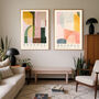 Set Of Two Bauhaus Mid Century Art Prints, thumbnail 1 of 3