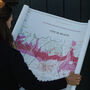 Set Of Two Burgundy Great Vineyards Maps, thumbnail 1 of 12
