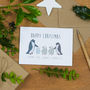 Penguin Family Christmas Card, thumbnail 2 of 2