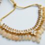 Raha Nude Peach, Gold Plated, Kundan Jewellery Set, thumbnail 2 of 7