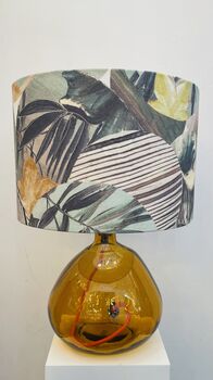 Orange 29cm Recycled Handmade Glass Table Lamp, 5 of 8