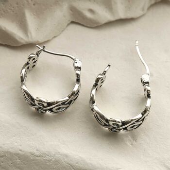 Sterling Silver Celtic Knot Hoops, 8 of 9