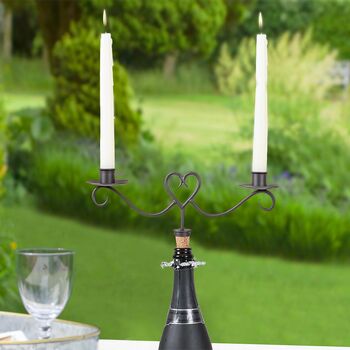 Iron Anniversary Heart Bottle Stopper And Candle Holder, 6 of 8