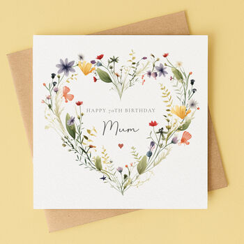 Personalised Wildflower Birthday Card For Her, 2 of 5