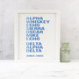 Awesome Dad Since Phonetic Alphabet Print, thumbnail 1 of 2