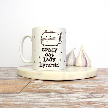 Personalised Crazy Cat Lady Funny Mug, 3 of 4