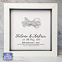 Personalised 25th Anniversary Gift Framed Silver Bow, thumbnail 1 of 6