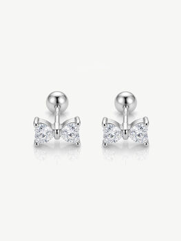 Gold Or Silver Cute Bow Stud Earrings, Women's Jewellery, 3 of 5