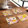 Whimsical Wildlifes Set Of Four Pu Leather Coasters, thumbnail 6 of 8