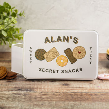 Personalised Secret Snacks Storage Tin, 3 of 3