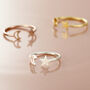 Personalised Moon And Star Open Ring, thumbnail 4 of 10