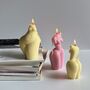 Scented Pastel Yellow Sculpture Curvy Body Candle, thumbnail 2 of 2