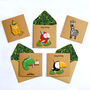 Handmade 3D Jungle Animal Cards Pack Of Five, thumbnail 1 of 6