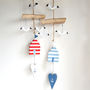 Beach Hut Hanging Decoration With Stripes, thumbnail 1 of 2