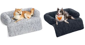 Dog Sofa Bed Calming Bed Pet Plushy Cover, 7 of 7